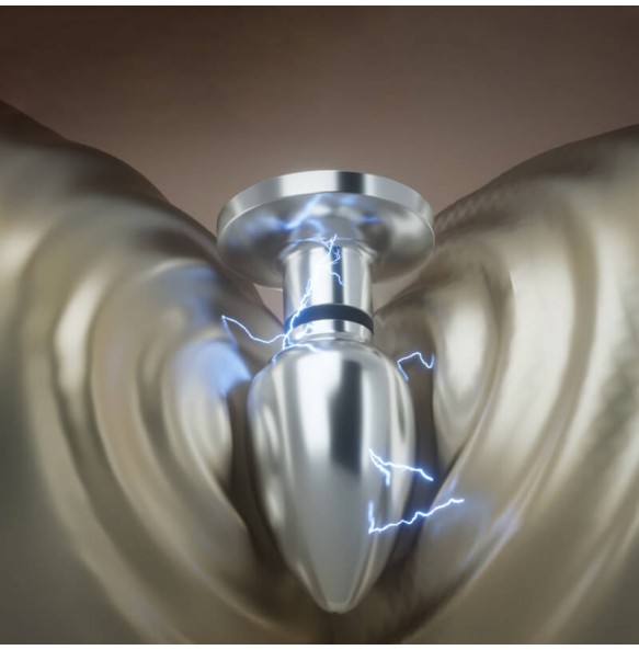 MizzZee - Metal Electro Shock Anal Plug (Wireless Remote - Chargeable)